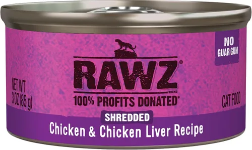 Vista 7 de Rawz Natural Premium - Alimento húmedo enlatado triturado para gatos, sin granos, hecho con ingredientes de carne reales, sin BPA ni encías, latas