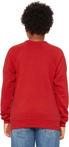 Vista 2 de BELLA + CANVAS - Sudadera juvenil de forro polar de esponja con cuello redondo - 3901Y