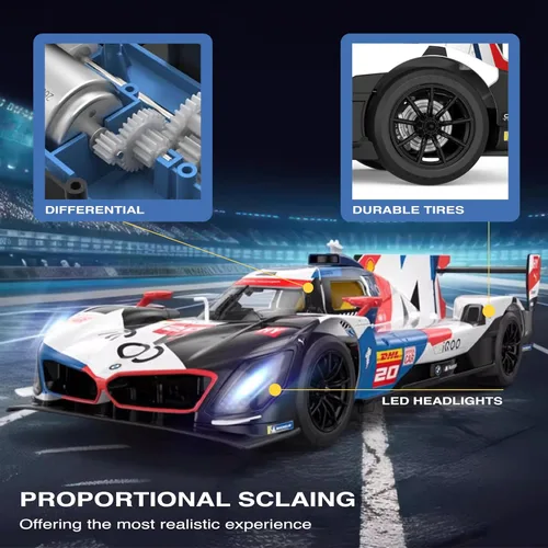 Vista 7 de Voltz Toys Coche RC Le Mans a escala 1/14 con licencia Le Mans Series a control remoto, modelo de auto de juguete para niños y adultos con puertas