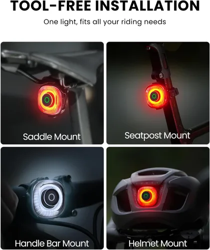 Vista 7 de Magicshine HORI1300S & SEEMEE 150 MAG Luces de Bicicleta Delanteras y Traseras, Control FTR LightSync de Un Toque, Luz Delantera de 1300LM y Luz