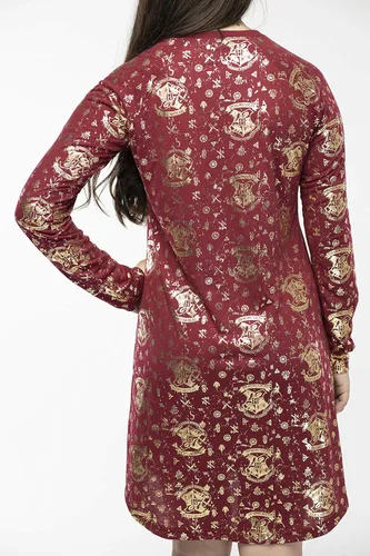 Vista 5 de INTIMO Juniors Harry Potter - Pijama de noche raglán con papel de aluminio dorado, Oro