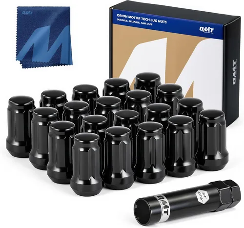 Vista 21 de OMT 1/2 "-20 tuercas de llanta con asiento de cono, juego de 20 tuercas de llanta con 1 llave de enchufe Tuercas de rueda compatibles con Dodge