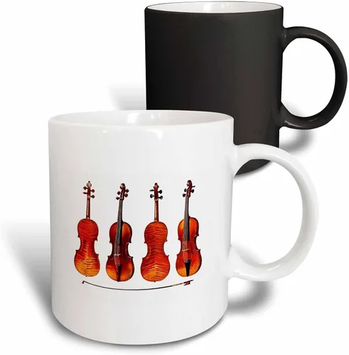 Vista 13 de 3dRose The Great Stradivarius Violins - Taza de dos tonos (11 onzas), color negro