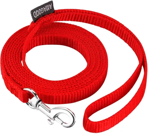 Vista 55 de AMAGOOD 6 pies de correas para cachorros/perros, correa de estilo tradicional resistente con gancho de cuello fácil de usar, correa para perros Negro