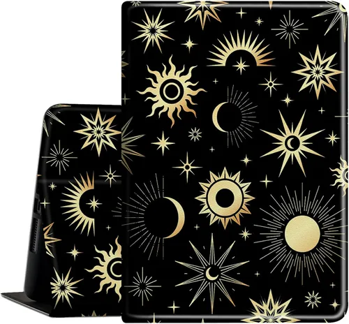 Vista 10 de Funda para tablet Kindle Fire HD 8 y 8 Plus (12ª generación 2022), funda delgada de piel sintética con función de encendido automático para tableta