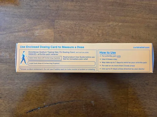 Vista 3 de Curist - Gel tópico de diclofenaco sódico al 1 por ciento 150g para el dolor de artritis - Alivio del dolor en las articulaciones para el dolor