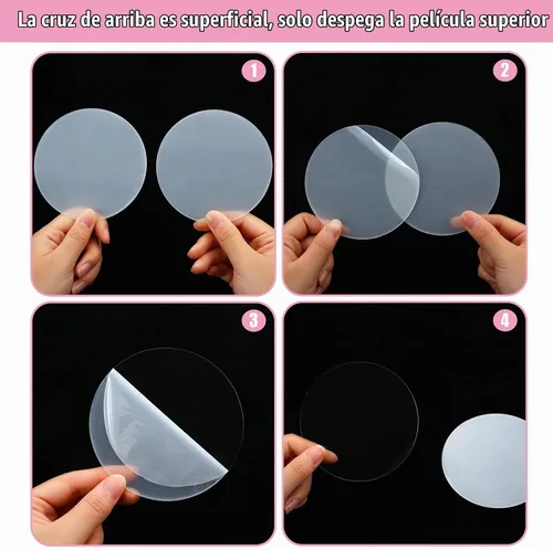 Vista 3 de Yalikop 60 unidades de círculos acrílicos transparentes de 4 pulgadas, disco acrílico transparente en blanco redondo en blanco para boda, vinilo