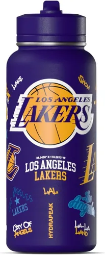 Vista 11 de Hydrapeak Botella de agua aislada de 32 onzas con licencia oficial de la NBA Boston Celtics, celebrando la ciudad de Boston, tapa de popote y asa