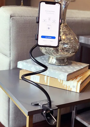 Vista 8 de AGOZ Soporte para teléfono celular, soporte de cuello de cisne, clip de abrazadera flexible para escritorio de oficina, cama, iPhone 17 Pro Max