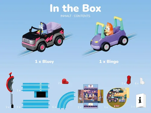 Vista 7 de Carrera Primer juego de pista de carreras Bluey Toy Slot Car - Bluey