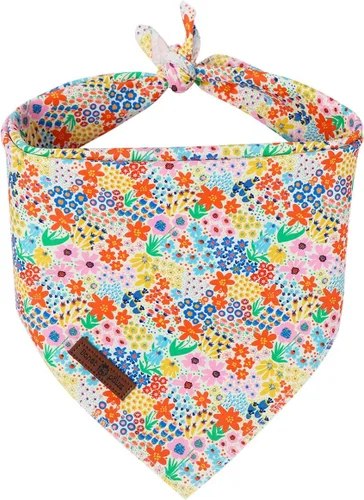 Vista 38 de Lionet Paws Bandana para Perro de Algodón Lavable Pañuelo Bufanda Bandana Triangular para Perros Pequeños Medianos y Grandes Cuadrícula Negra