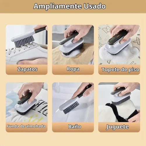 Vista 5 de Cepillo para manchas de lavandería, cepillo de limpieza para el hogar, cepillo de lavandería para eliminación de manchas Paquete de 2 cepillos