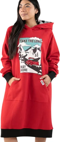 Vista 143 de Lazy One Sudadera con capucha de gran tamaño, ropa de dormir cómoda, vestido de suéter para mujer