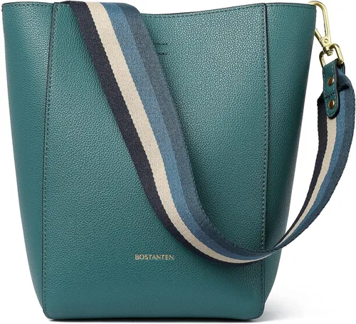 Vista 2 de BOSTANTEN Diseñador de cuero mujeres Hobo Bucket Bag pequeño Crossbody monederos paquete con las mujeres Cartera de cuero RFID bloqueo pequeña