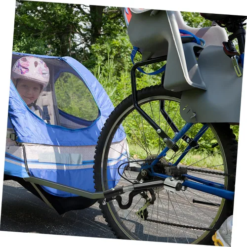 Vista 4 de Homoyoyo Acoplador de remolque de bicicleta, enganche de enganche de liberación rápida, adaptador de enlazador de repuesto para remolque trasero
