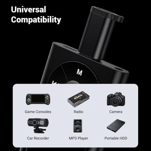 Vista 4 de Paquete de 2 mini adaptadores USB y 3 adaptadores micro USB, conector compatible con carga y sincronización de datos para receptor GPS/cámara