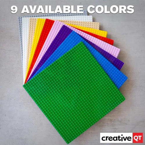 Vista 5 de Creative QT - Placas base autoadhesivas para ladrillos de construcción, compatibles con todas las marcas principales, 10.0 x 10.0 pulgadas, Verde