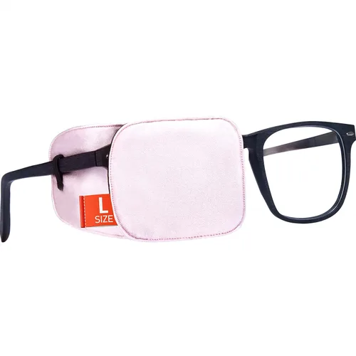 Vista 28 de Parche de ojo de seda Astropic para gafas de adultos y niños para cubrir cualquier ojo (Mediano, Violeta)