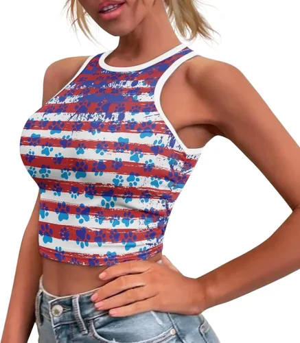 Vista 2 de YEXIATODO Camisetas sin mangas para mujer, camisetas cortas sin mangas para salir