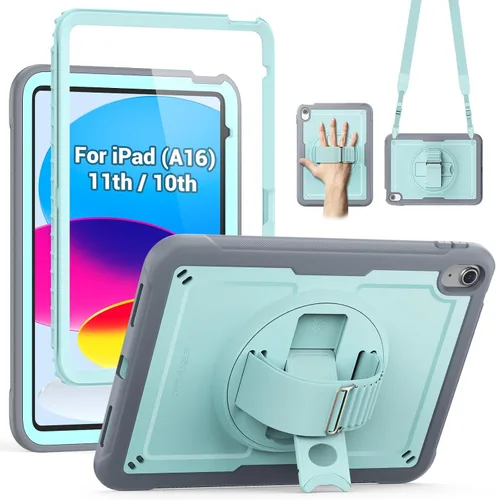 Vista 11 de SEYMAC Funda protectora a prueba de golpes para iPad Air de 11 pulgadas M4, M3, M2 (2026/2025/2024), funda protectora a prueba de golpes
