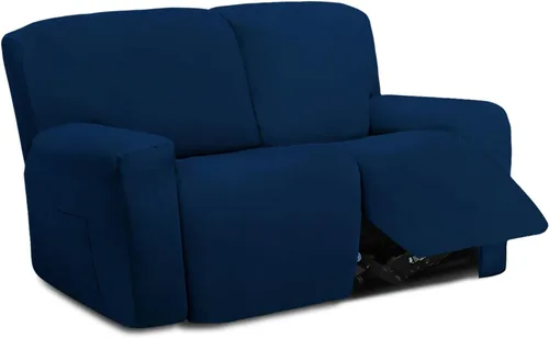 Vista 65 de Easy-Going - Funda elástica de microfibra para sofá reclinable seccional, suave vellón ajustable a tu sofá de 2 cuerpos, lavable, protector