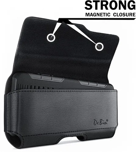 Vista 4 de DeBin Funda para Galaxy S25 S24 5G S23, S22, S21, S20, S10, S9, A10e, A01, Note 10, Funda para cinturón de teléfono celular Funda con clip
