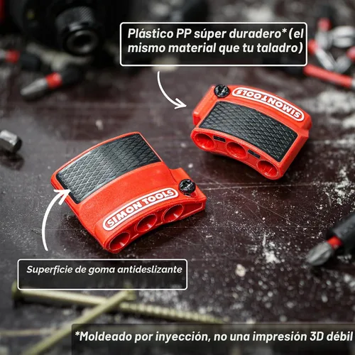 Vista 7 de Simon Tools Portabrocas Magnético para Controlador de Impacto y Taladro Milwaukee M12 - Portabrocas Milwaukee para M12 Lado derecho rojo