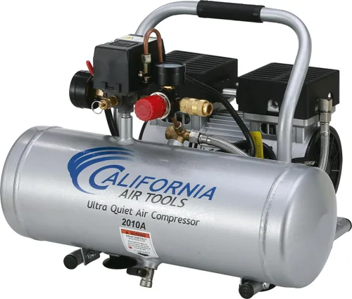 Vista 7 de California Air Tools 2010ALFC Compresor de aire ultrasilencioso y sin aceite de 1.0 HP, tanque de aluminio de 2 galones, nivel de ruido de 60 dBA