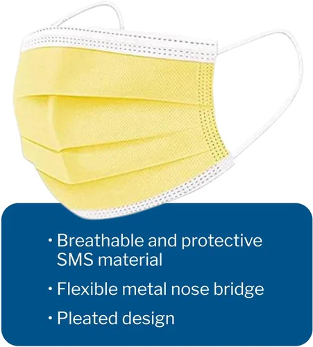Vista 3 de McKesson Procedure Mask Pleated 91-2101