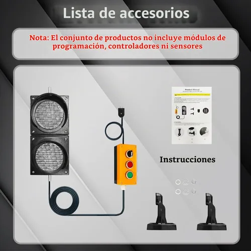 Vista 9 de Luz de tráfico LED de 4 pulgadas, lámpara verde roja de la parada
