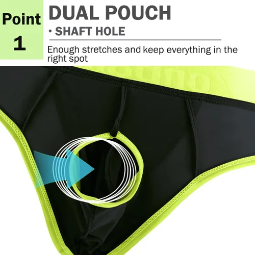 Vista 3 de ZONBAILON Calzoncillos para hombre de doble bolsa de seda de hielo transparente ultrafina que absorbe el sudor