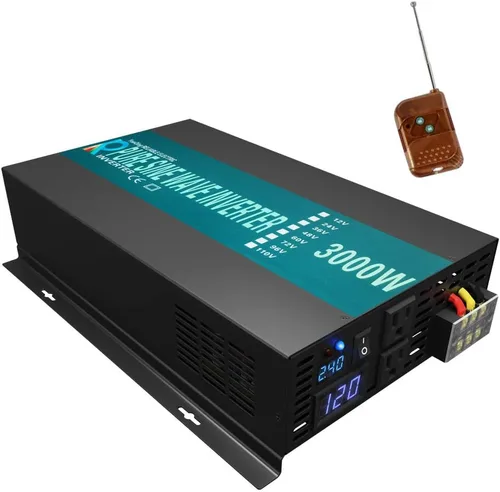 Vista 8 de WZRELB RBP100024VCRT 1000W 24V 120V Inversor de energía solar de onda sinusoidal pura con interruptor de control remoto