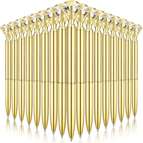 Vista 11 de Leinuosen 50 bolígrafos de diamante con diseño de cristal, tinta negra, bolígrafos unisex, perfectos para despedida de soltera, oficina, escuela