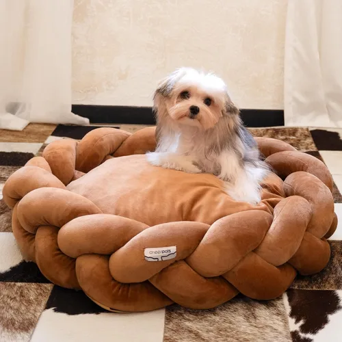 Vista 10 de CHEERPALS Cama Tejida para Gatos de Interior, Linda Cama para Mascotas con Almohadón Lavable Cama Esponjosa para Perros Pequeños (Gris Oscuro)