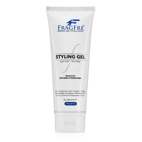 Vista 4 de Light Hold Gel para el cabello sin fragancia, 8 onzas (paquete de 2 unidades) – Gel de peinado ligero para cabellos finos frágiles y debilitados