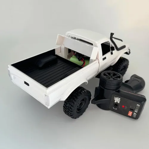 Vista 6 de HLSFWDRIVE Camiones RC WPL C24-1, RC Rock Crawler, RC Truck 4x4, Escala 1/16, RC Crawler Todo Terreno, Camioneta de Control Remoto 2.4G, Todo