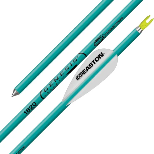 Vista 7 de Easton Genesis XX75 Aluminum Arrows with Diamond Vanes, 6 Pack Negro