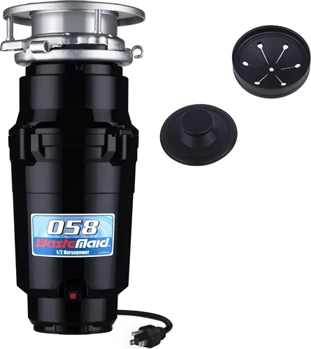 Vista 2 de Waste Maid 10-US-WM-058-3B - Sistema de molienda de residuos de alimentos de acero inoxidable antiatascos, 1/2 HP Economy, negro y PF WaterWorks