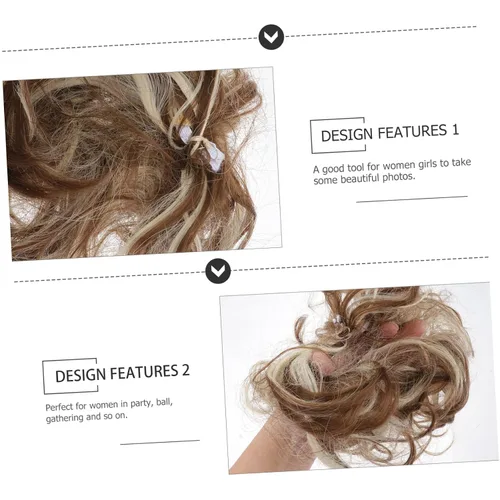 Vista 7 de Mikinona Extensión de pelo de cola moño elástico para mujeres accesorios para el cabello (6ah613)