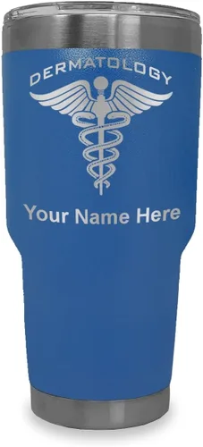 Vista 17 de LaserGram Vaso aislado al vacío de 20 onzas, dermatología, grabado personalizado incluido (negro)
