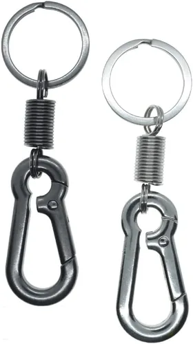 Vista 5 de BDM - Llavero mosquetón, anilla paracord, supervivencia para hombre, original.
