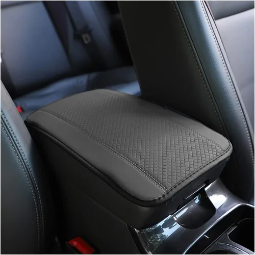 Vista 21 de 8sanlione - Tapete de almacenamiento para reposabrazos de automóvil, funda de cuero de fibra para consola central de automóvil, accesorios para Beige