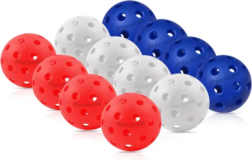 Vista 8 de Fizzazzle Bolas de pickleball para exteriores, 40 agujeros, duraderas, de alto rebote aprobadas por USAPA, bolas de pickleball para torneo de vuelo