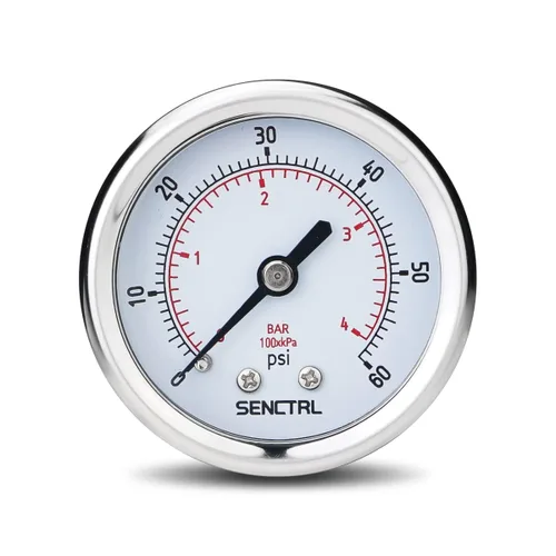 Vista 19 de SENCTRL - Medidor de presión de vacío de 30inHg, esfera de 2", NPT de 1/8, montaje inferior, estuche de acero inoxidable, resistente al agua