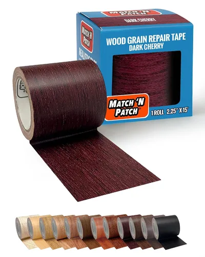 Vista 9 de Match 'N Patch Cinta de reparación realista, roble antiguo