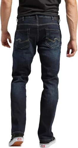 Vista 3 de Silver Jeans Co. Men's Allan Slim Fit Straight Leg Jeans