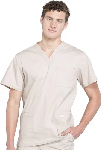 Vista 58 de Cherokee WW Professionals WW695 - Camisa de uniforme sanitario para hombre, con cuello en V