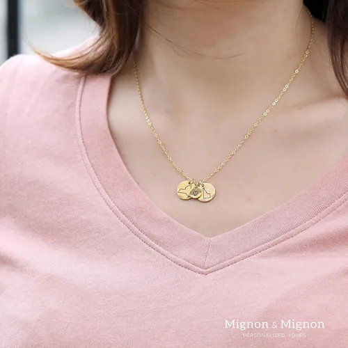 Vista 6 de Best Friend Necklace Long Distance Friendship Custom Two State Jewelry, Gifts for Women, Mother Daughter Relationship, Unique Personalized Necklace