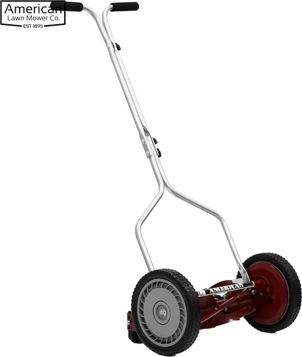 Vista 49 de American Lawn Mower Company 1204-14 Cortacésped de carrete de empuje de 4 hojas de 14 pulgadas, color rojo