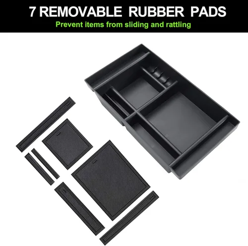 Vista 9 de PIMCAR Organizador de consola central para Chevy Silverado 1500/GMC Sierra 1500 2019-2022 y Silverado/Sierra 2500HD/3500HD 2020-2023 Solo asientos